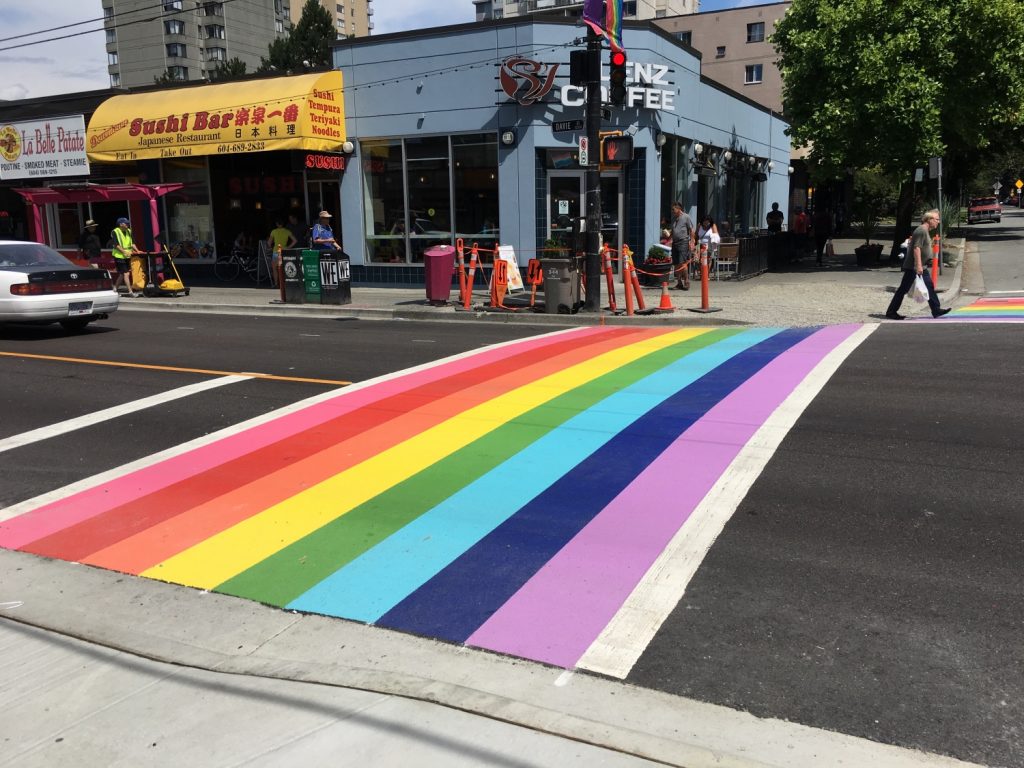 Rainbow crosswalk Vancouver