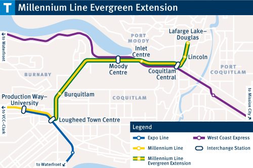 Evergreen Line map