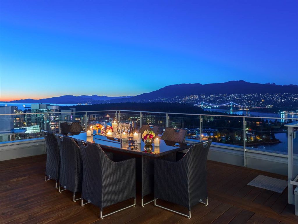 Most expensive Vancouver penthouse dining area