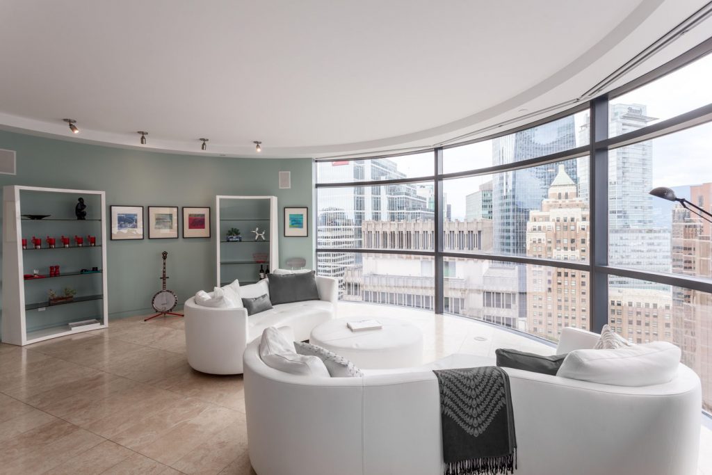 Jameson House curved living room