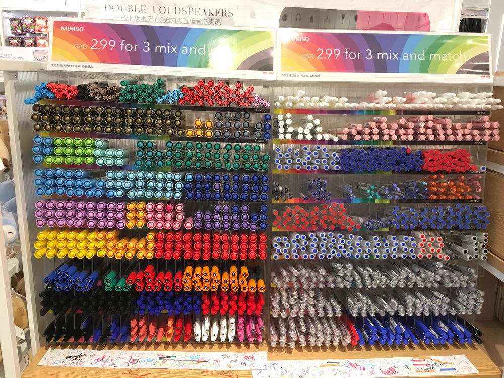 MINISO Colourful markers and pens