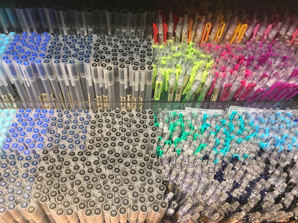 MUJI Metrotown pens