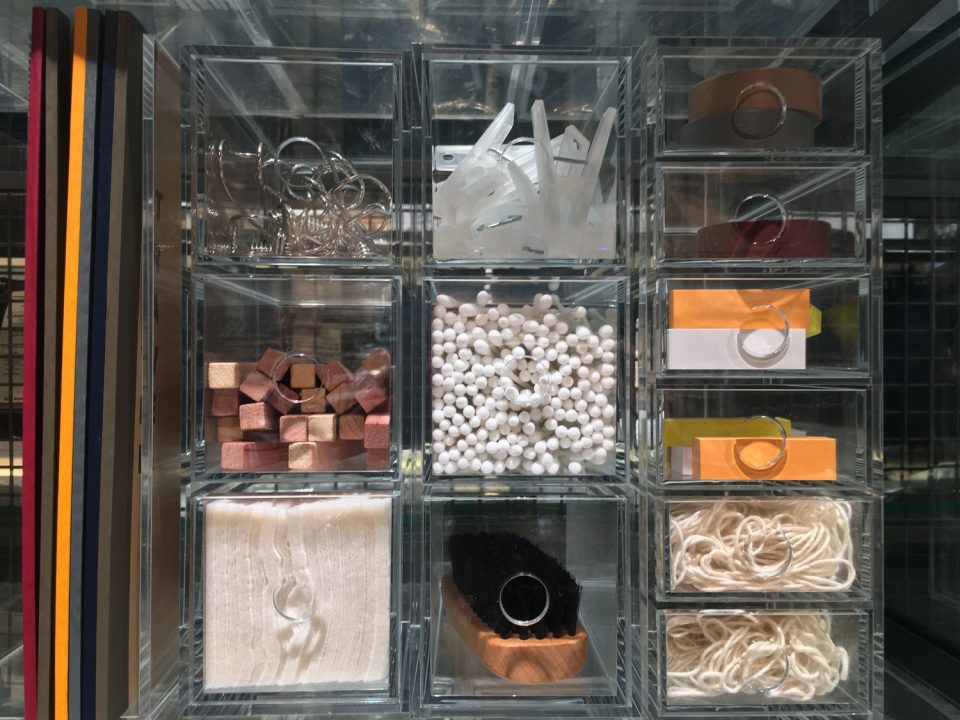 MUJI clear plastic organizers