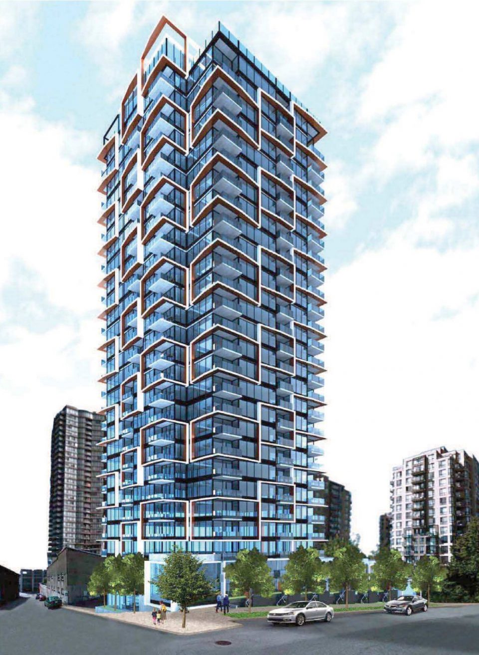 810 Agnes New Westminster tower rendering