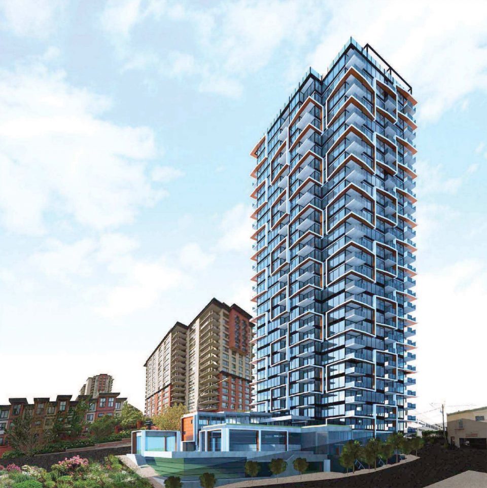 810 Agnes New Westminster tower rendering