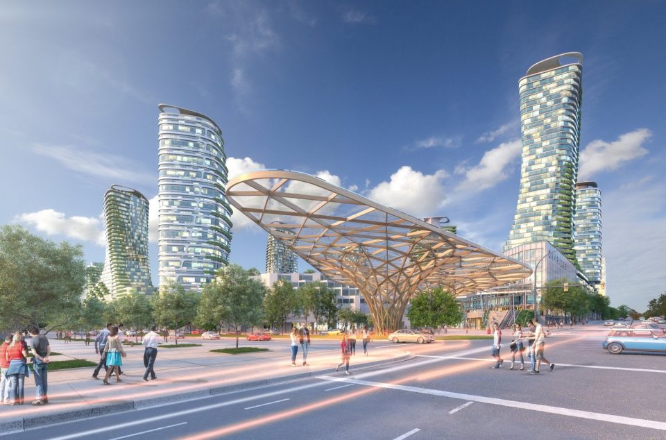 Oakridge redevelopment rendering transit hub