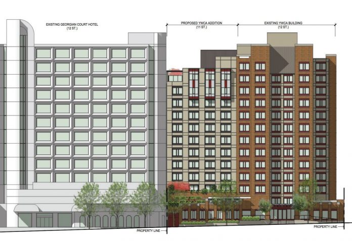 YWCA Hotel downtown Vancouver addition drawing