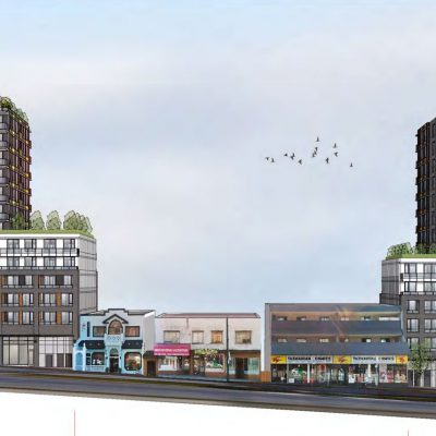 East Hastings and Boundary rental building rendering context