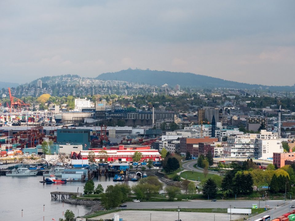 View of CRAB Park and Burnaby Mountain.