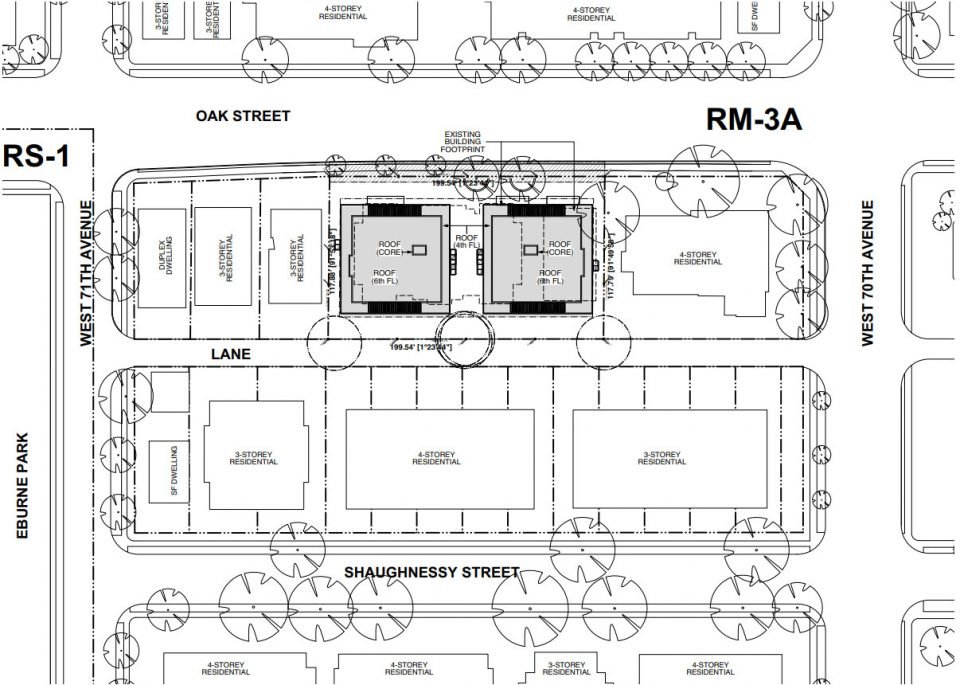 8636-8656 Oak Street site plan