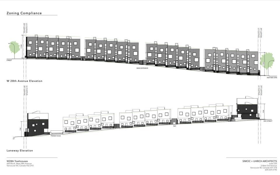 Stacked townhouses 628 West 28th Avenue