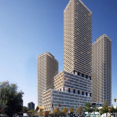Rendering of towers at BlueSky Brightside in Surrey