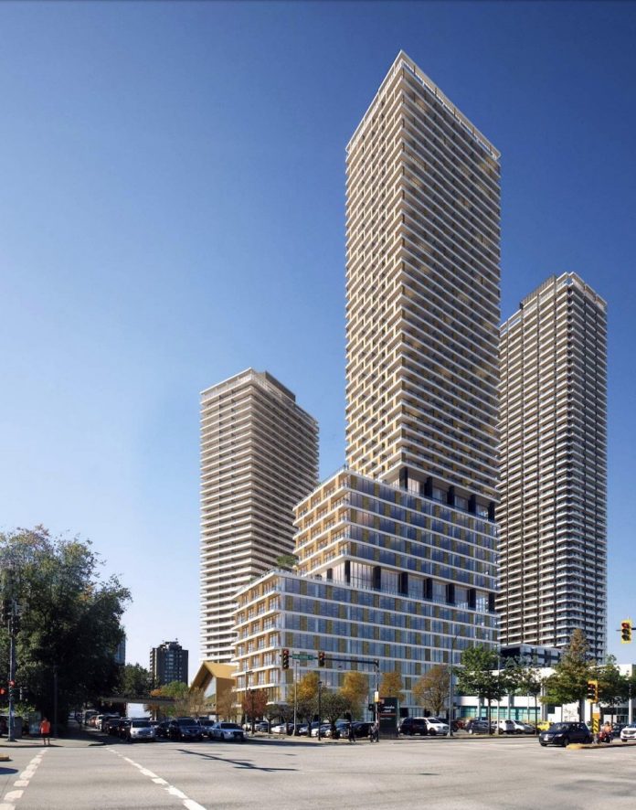 Rendering of towers at BlueSky Brightside in Surrey