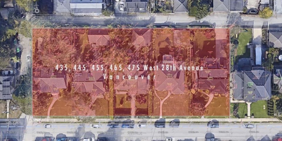 Cambie Corridor townhomes site