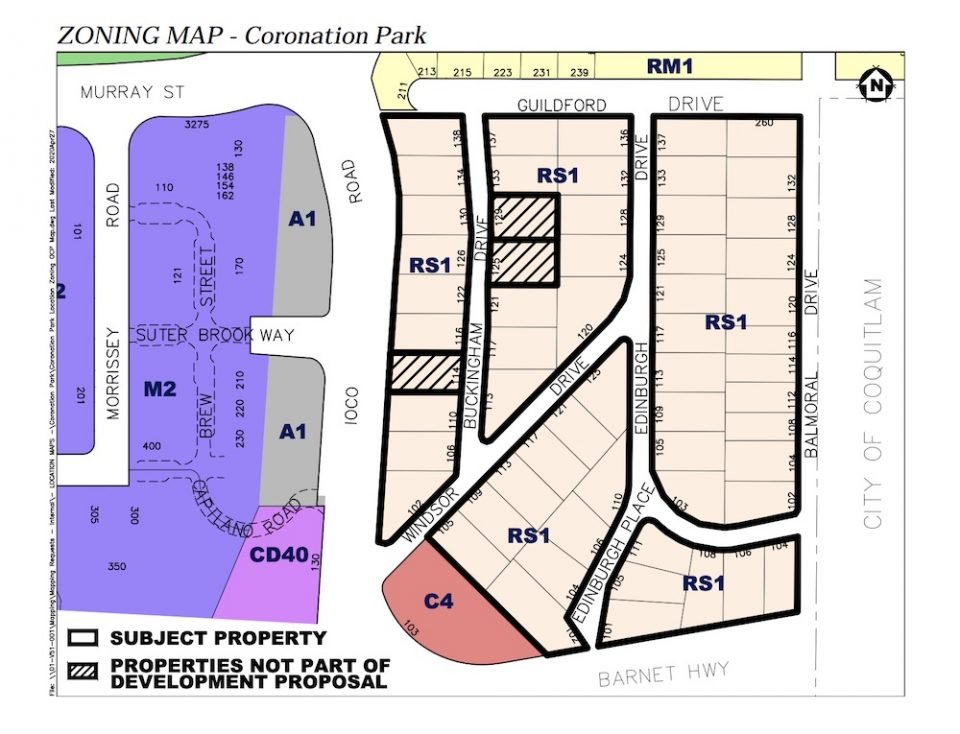 Coronation Park redevelopment map