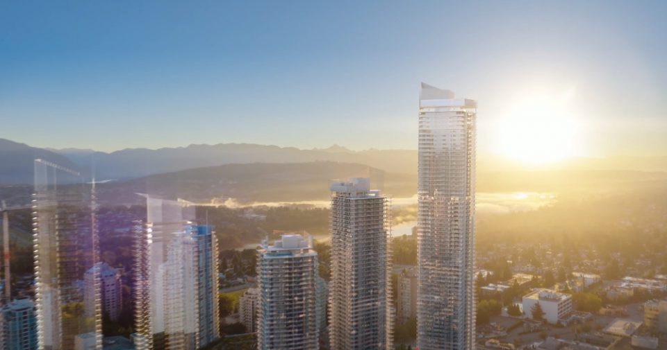 Renderings of development looking north.