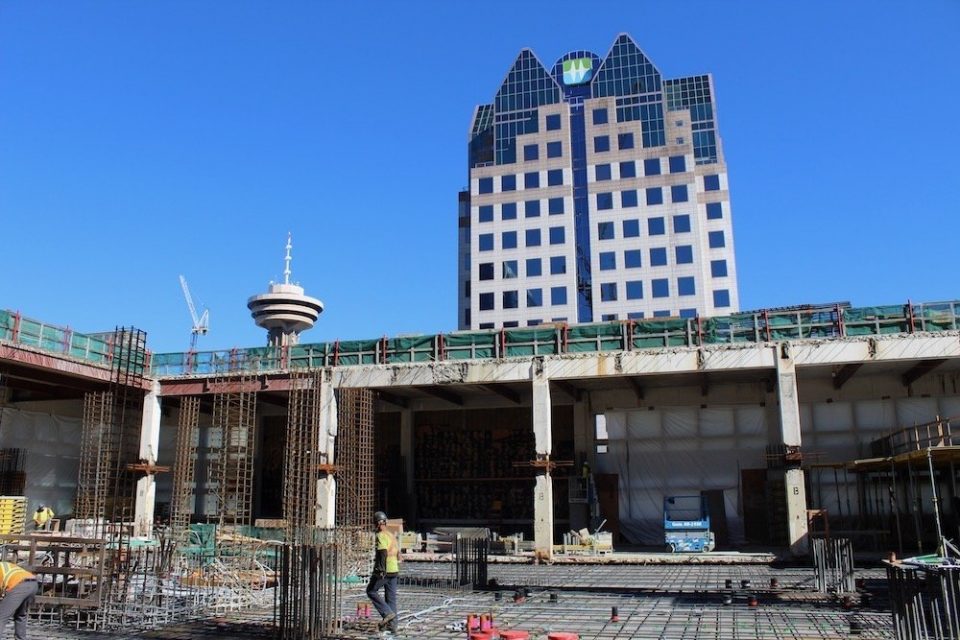Construction progress on the North tower