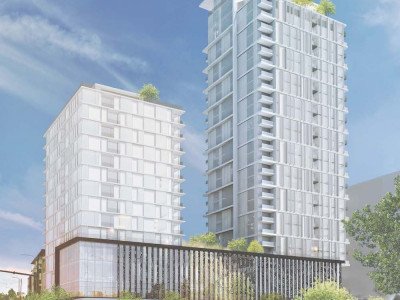 Rendering of upcoming development at 5740 Cambie Street and West 41st Avenue