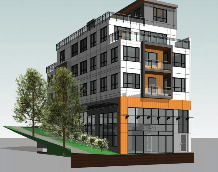 Rendering of future building at 4310 Slocan St.