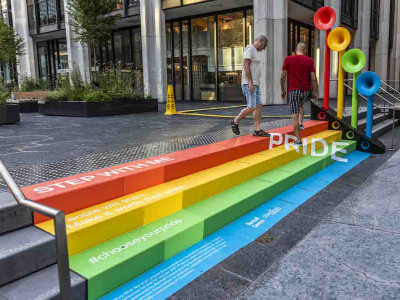 Step With Me Pride public art installation