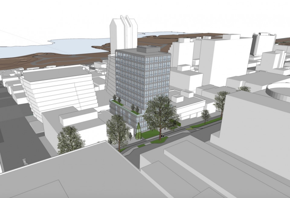 VGH office tower - West 10th Avenue - building rendering
