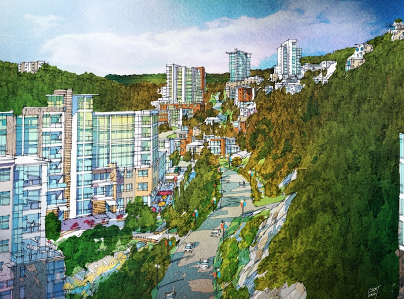Artist’s Illustration of Multi-Family Residential Development Along Eagle Lake Road