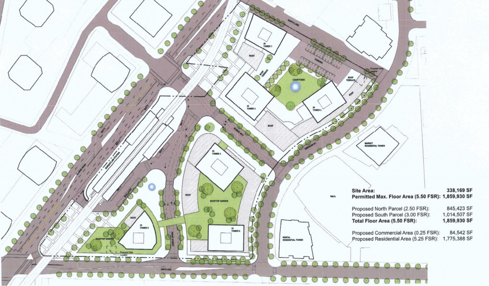 Burquitlam Plaza redevelopment site plan