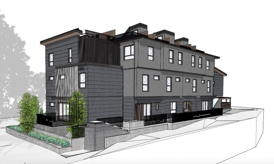 Missing middle townhouses planned for 4825 Laurel Street.