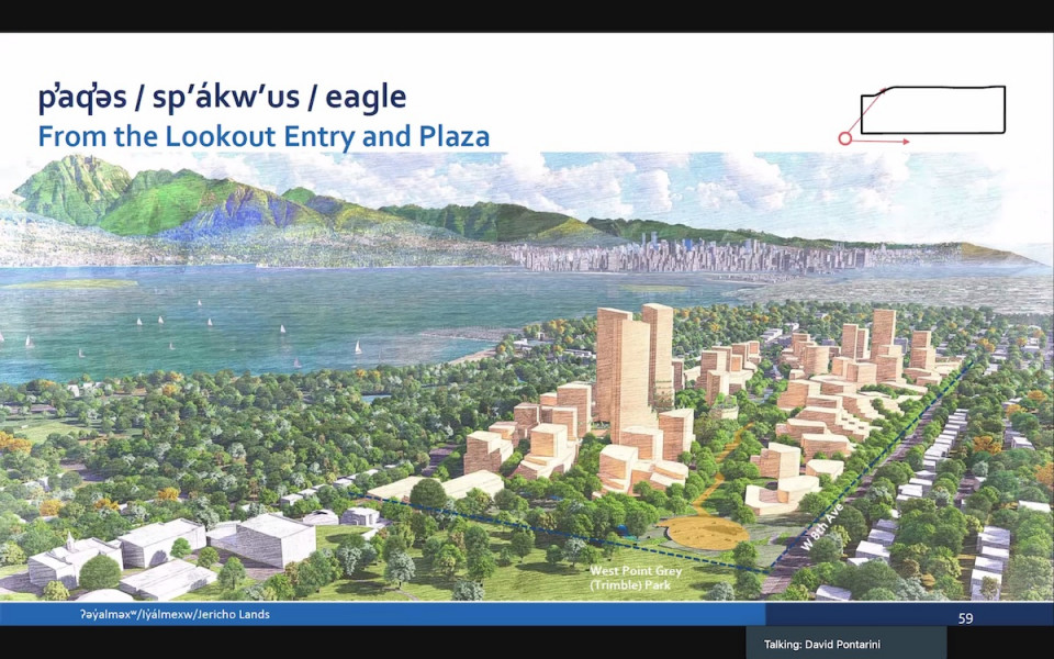 Eagle concept view from lookout, , Jericho Lands redevelopment