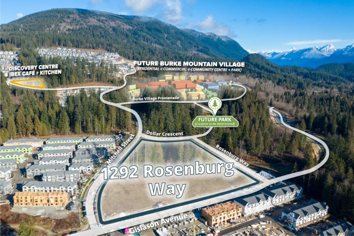 Burke Mountain townhouse site aerial