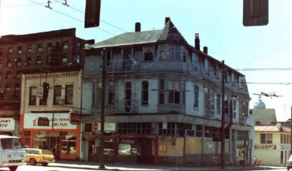 301 Main Street after the fire of 1972