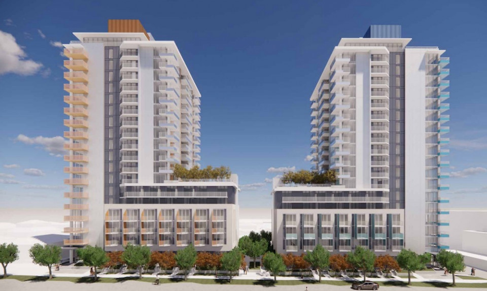Oakridge rental apartments: View from west at Manson Street