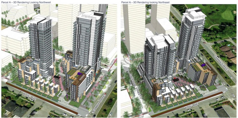 Cambie and West 59th 3D renderings