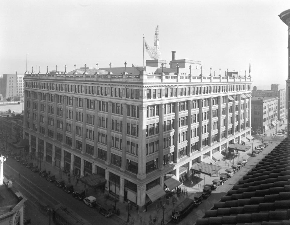 The Hudson's Bay Vancouver redevelopment would likely involve an addition to the original 1931-built structure.