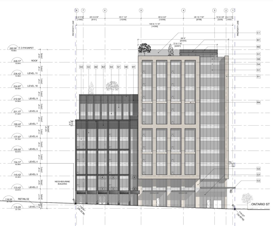 2 E Broadway architectural drawings