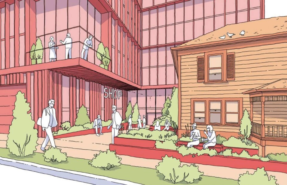 Illustration of proposed Martha Johnson Plaza