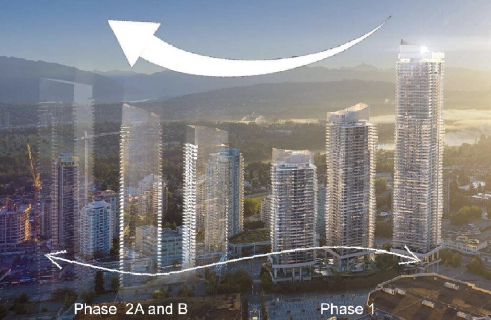 Phases one and two of Concord Metrotown